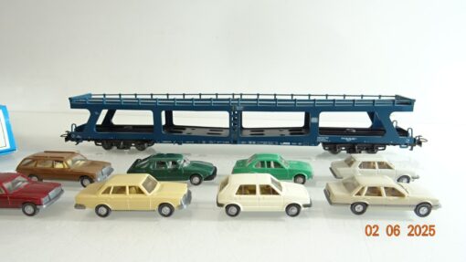 Märklin H0 4234 Autoreisezug-Transportwagen mit 8 PKW´s der DB in OVP PR8162 – Bild 3