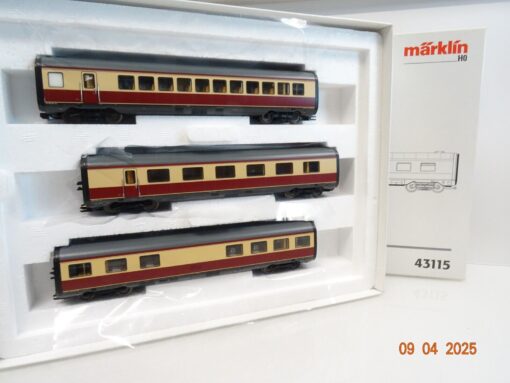 Märklin H0 43115 Zwischenwagen Set 3tlg zum Dieseltriebzug VT 11.5 in OVP LE9950