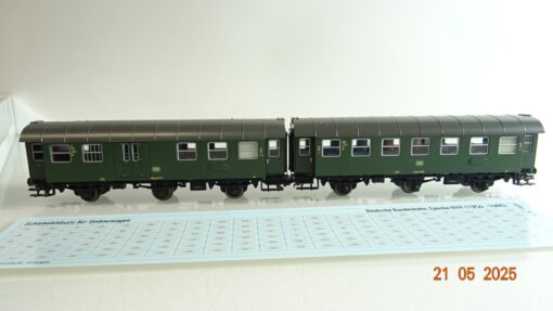 Märklin H0 43196 Umbauwagen 2.Kl./Gepabt Personenwagen-Paar der DB in OVP PR7870 – Bild 3