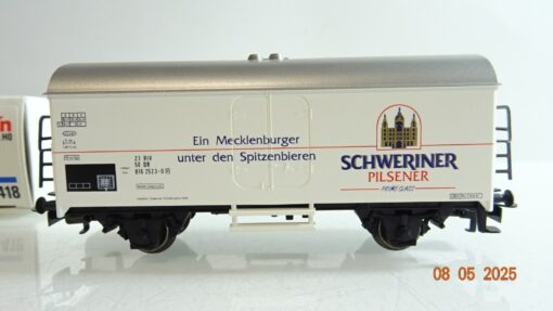 Märklin H0 4418 Kühlwagen Schweriner Pilsener der DB in OVP PR7479 – Bild 3