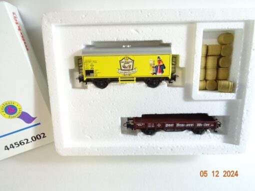 Märklin H0 44562.002 Kühlwagen u. Niederbordwagen Postbrauerei  in OVP PR4540