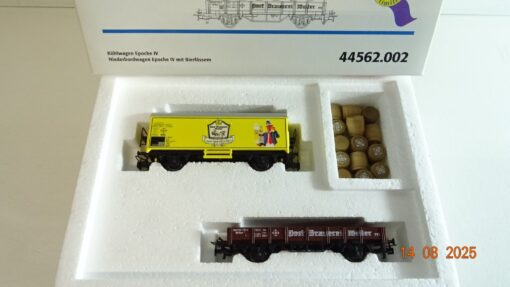 Märklin H0 44562.002 Kühlwagen/Niederbordwagen Postbrauerei der DB in OVP PR9548
