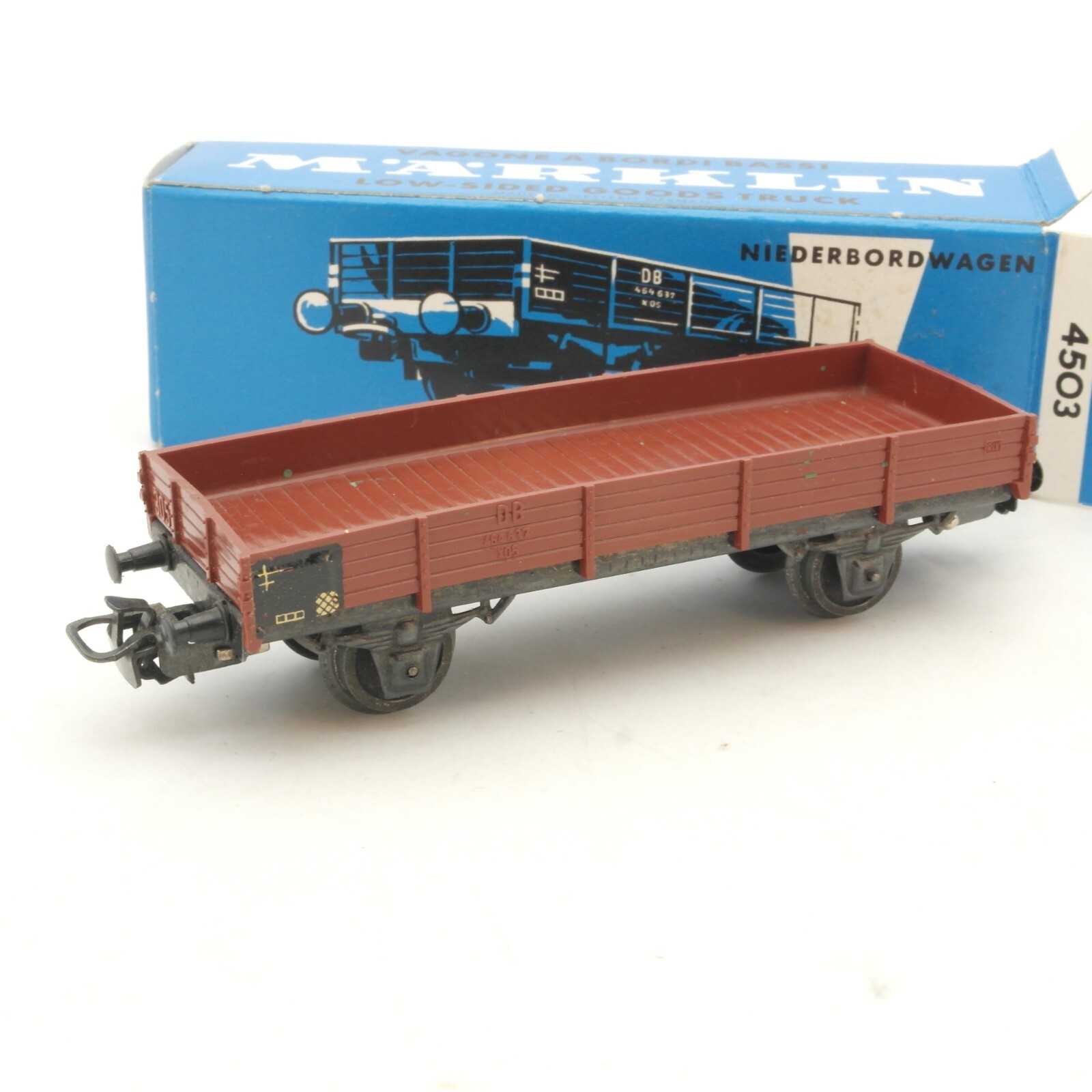 Märklin H0 4503 Niederbordwagen der DB in OVP QR1074 – Bild 3