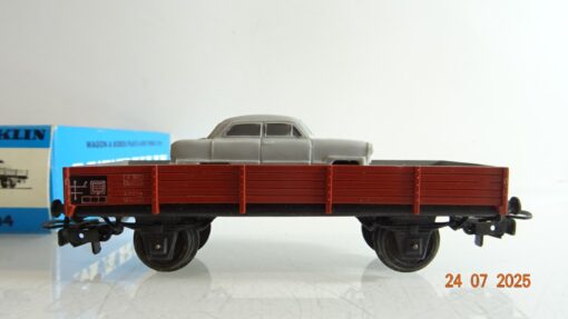 Märklin H0 4504 Niederbordwagen mit Ford M 12 der DB in OVP PR9202 – Bild 3