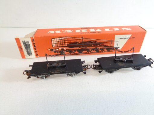Märklin H0 4512 Set Drehschemelwagen, siehe Foto in OVP RR4113