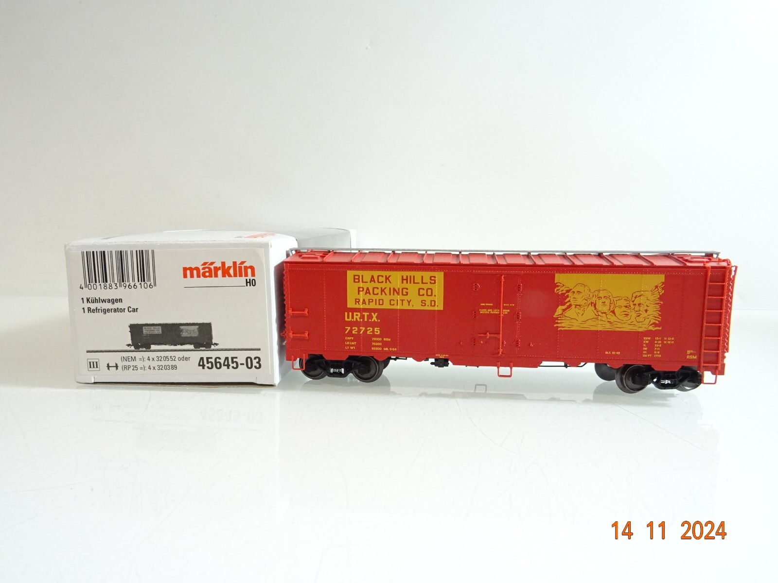 Märklin H0 45645-03 US gedeckter Güterwagen Kühlwagen der U.R.T.X in OVP PR3892 – Bild 3