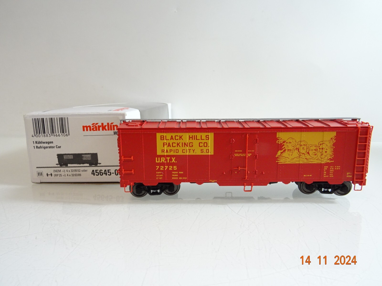Märklin H0 45645-03 US gedeckter Güterwagen Kühlwagen der U.R.T.X in OVP PR3892