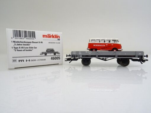 Märklin H0 46005 Niederbordwagen der DB Ladung VW Bus in OVP PR83 – Bild 3