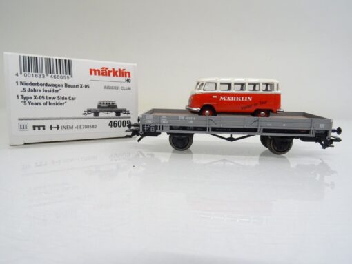 Märklin H0 46005 Niederbordwagen der DB Ladung VW Bus in OVP PR83