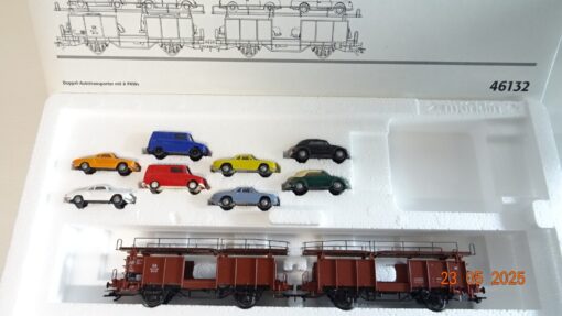 Märklin H0 46132 Doppel-Autotransporter mit 8 PKW´s der DB in OVP PR7996