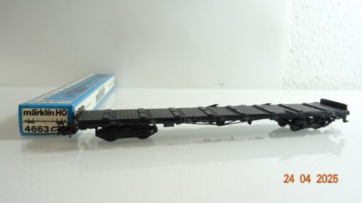 Märklin H0 4663 Flachwagen mit Klapprungen der DB in OVP PR7210