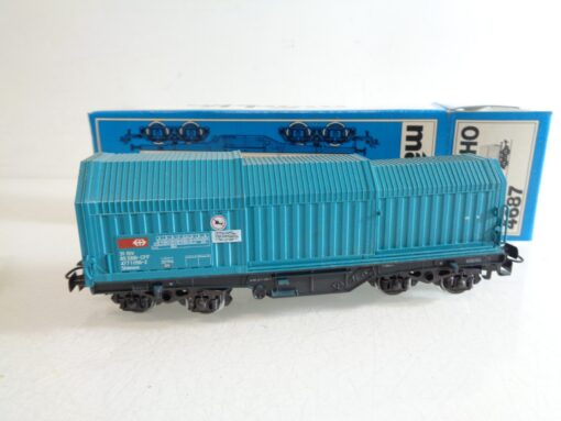 Märklin H0 4687 Drehgestellwagen mit Teleskophauben der SBB in OVP RR4100 – Bild 3