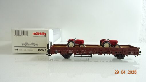 Märklin H0 46977 Rungenwagen mit zwei Porsche Traktoren der DB in OVP PR7287