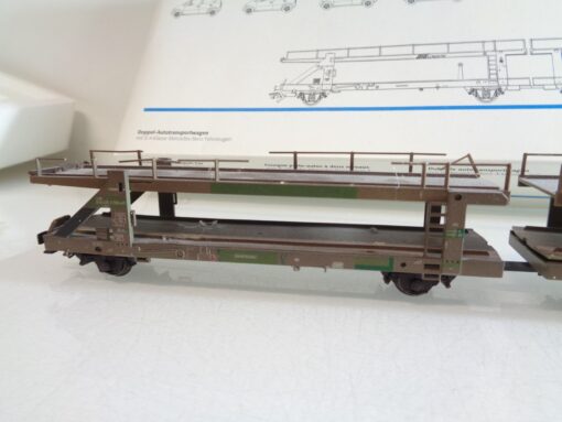 Märklin H0 47122 Doppel-Autotransportwagen ohne Autos in OVP BH530 – Bild 3