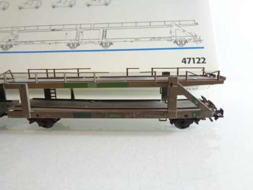 Märklin H0 47122 Doppel-Autotransportwagen ohne Autos in OVP BH530 – Bild 4