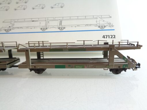 Märklin H0 47122 Doppel-Autotransportwagen ohne Autos in OVP BH530 – Bild 5