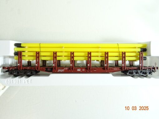 Märklin H0 47713 Rungenwagen mit Röhren der DB in OVP PR6483 – Bild 3