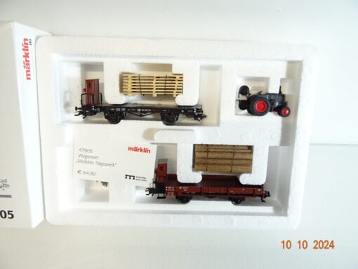 Märklin H0 47905 Wagen-Set Mobiles Sägewerk neuwertig in OVP PR3155 – Bild 3