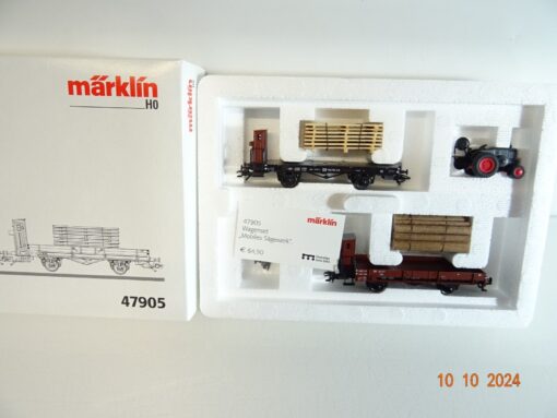 Märklin H0 47905 Wagen-Set Mobiles Sägewerk neuwertig in OVP PR3155