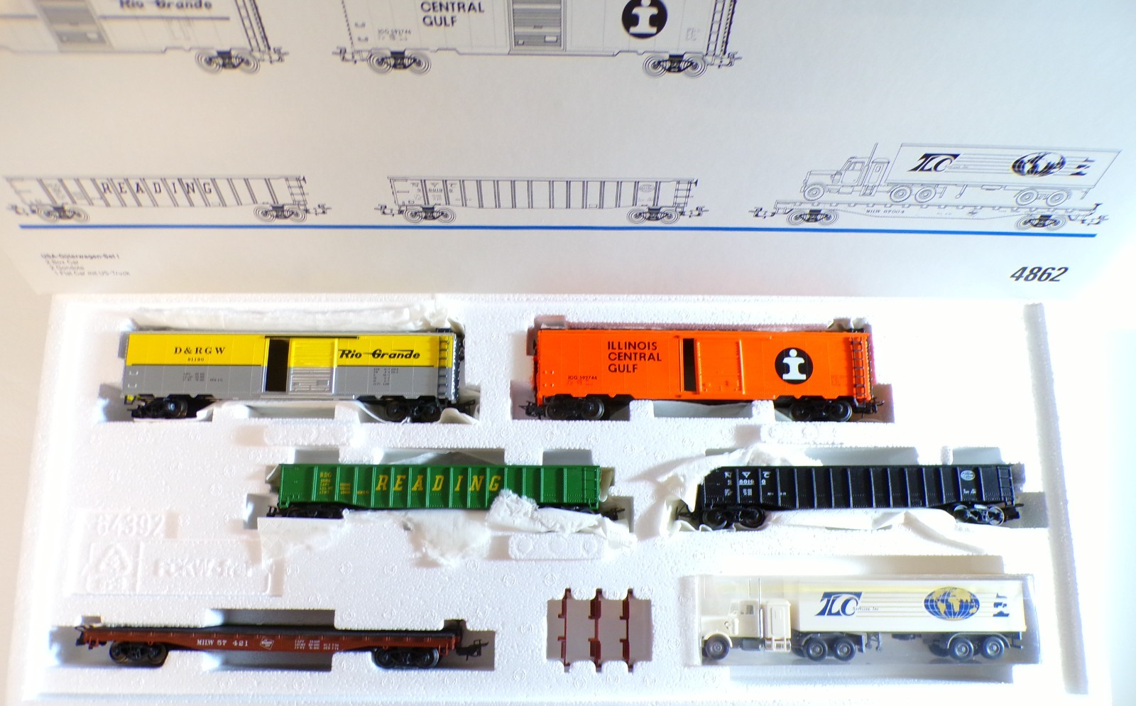 Märklin H0 4862 US-Güterwagen-Set I in OVP BH1370 – Bild 3