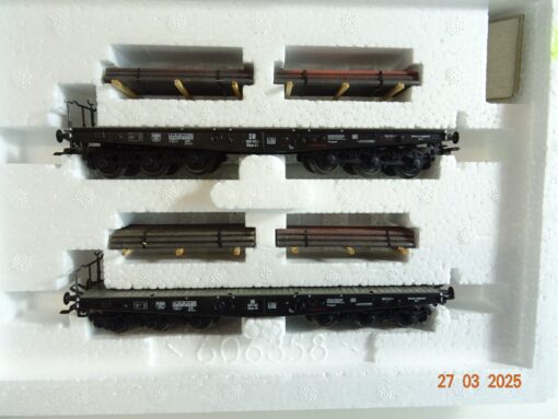 Märklin H0 48666 Schwerlastwagen-Set Strangguß der DB in OVP PR6752 – Bild 3