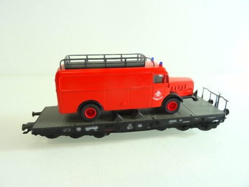 Märklin H0 48755 Schwerlast-Flachwagen Berufsfeuerwehr der DB RR2297 o. – Bild 3