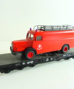 Märklin H0 48755 Schwerlast-Flachwagen Berufsfeuerwehr der DB RR2297 o.
