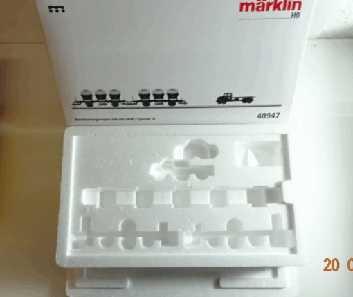 Märklin H0 48947 Behältertragwagen Set mit LKW Leerverpackung siehe Foto PK680 – Bild 3