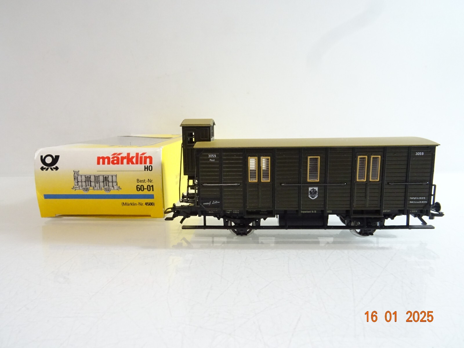 Märklin H0 60-01 Gepäckwagen K.P.E.V. in OVP PR5380