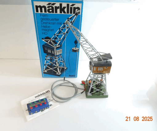 Märklin H0 7051 Elektrischer Drehkran mit Fernsteuerung siehe Foto in OVP PK720