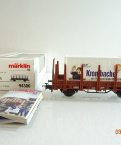 Märklin H0 94306 Rungenwagen mit Container Krombacher Pils der DB in OVP PR4466