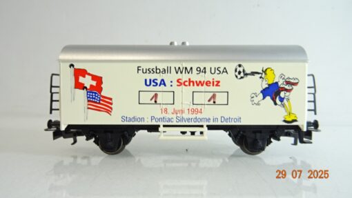 Märklin H0 Kühlwagen Fußball WM 94 USA USA : Schweiz PR9323 o.