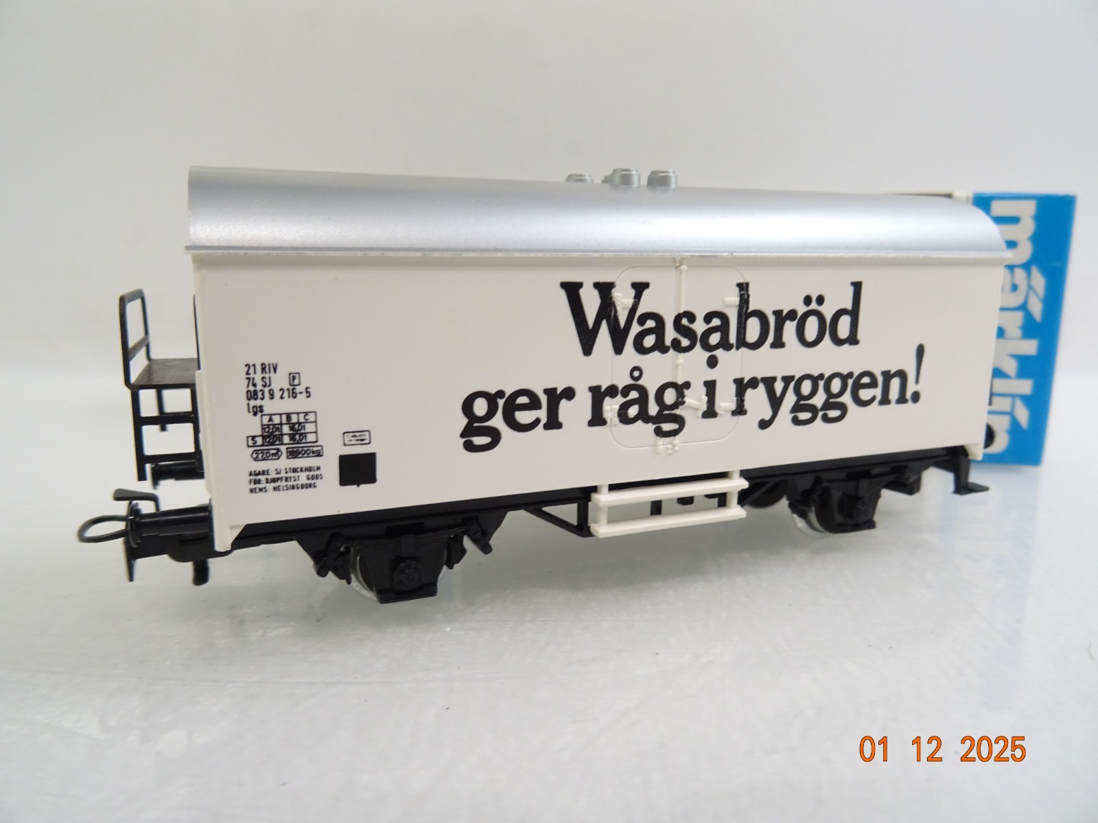 Märklin H0 Kühlwagen Wasabröd ger rag i ryggen der SJ in OVP RR5108