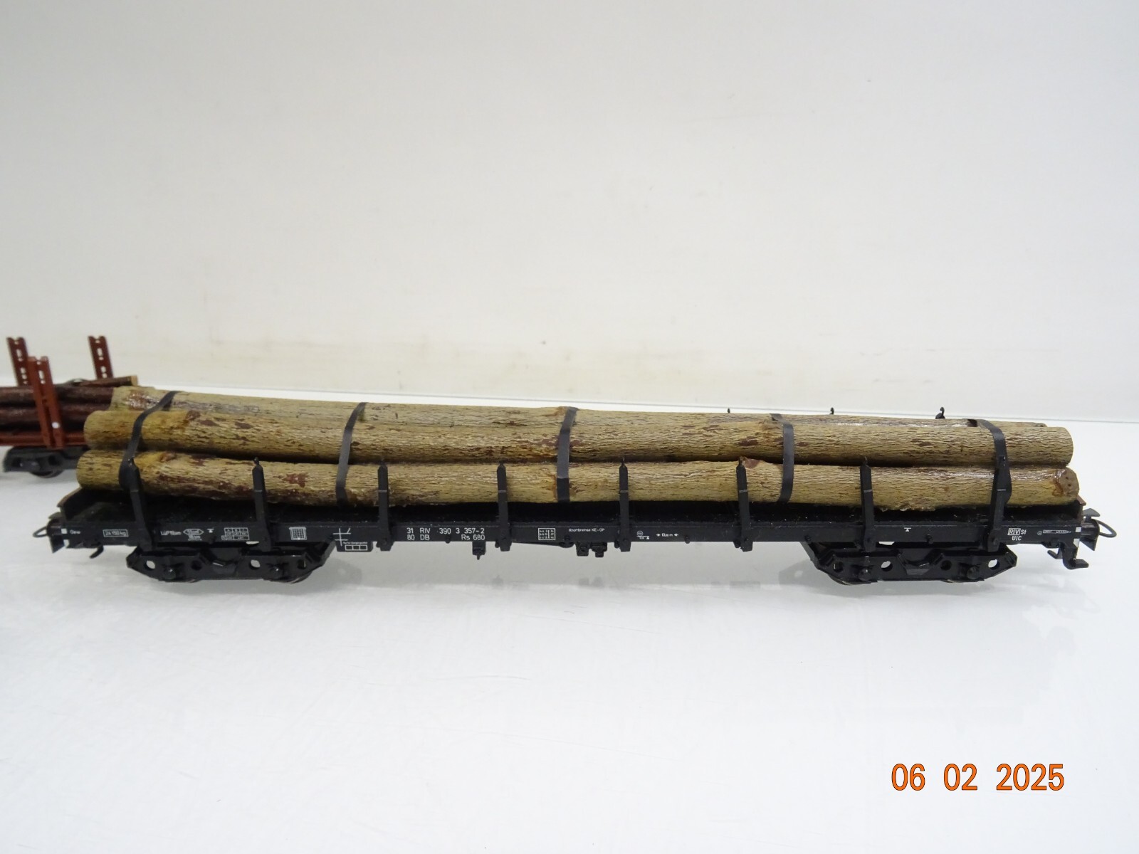 Märklin H0 Rungenwagen mit Ladung 2 Stk u Güterzug Begleitwagen der DB PR5787 o. – Bild 5