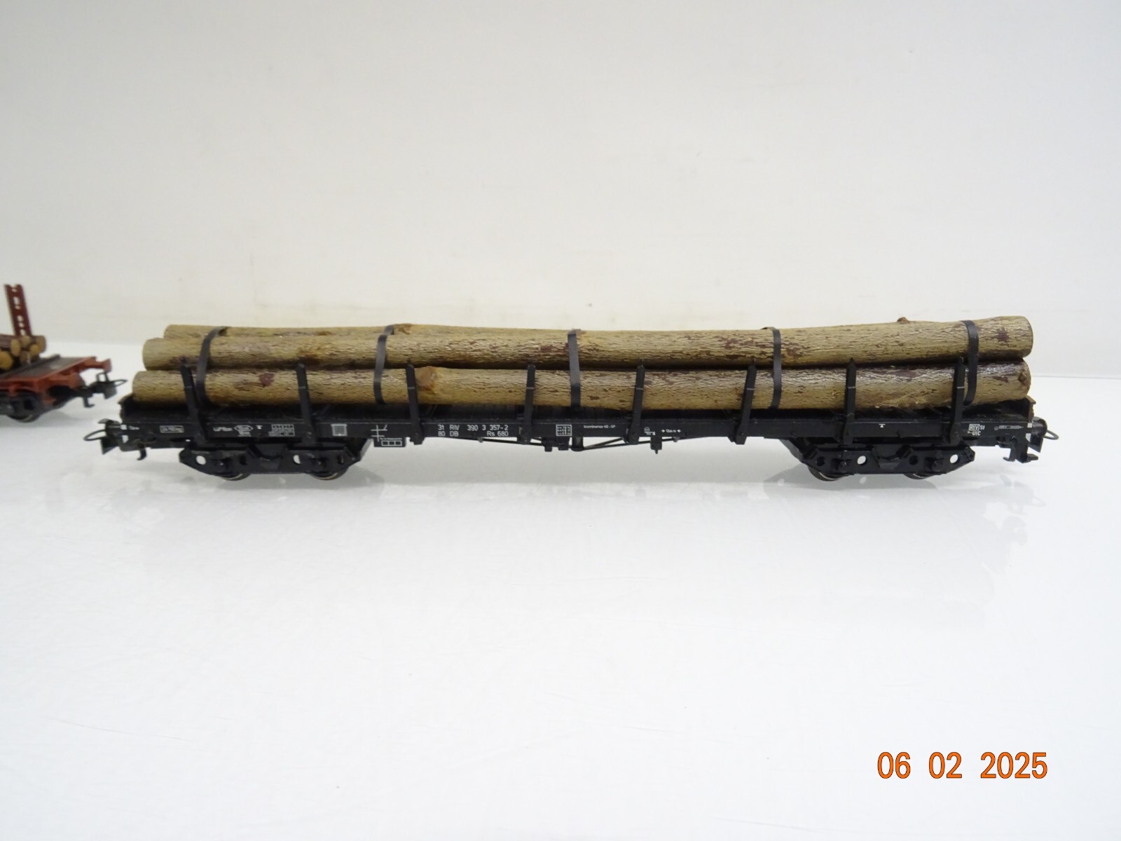 Märklin H0 Rungenwagen mit Ladung 2 Stk u Güterzug Begleitwagen der DB PR5787 o. – Bild 9