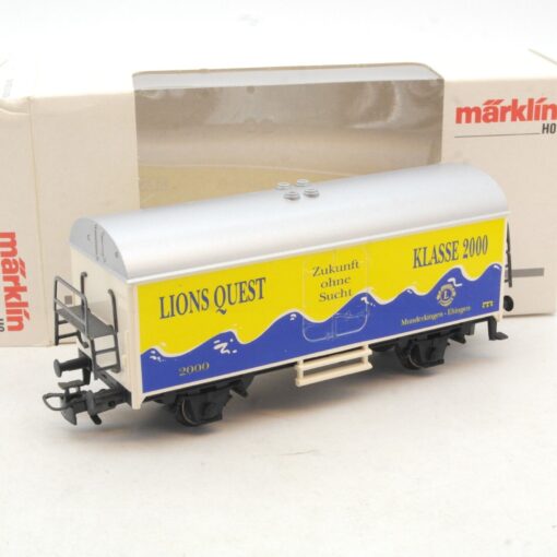 Märklin H0 SoMo gedeckter Güterwagen Lions Quest Klasse 2000 in OVP RG680