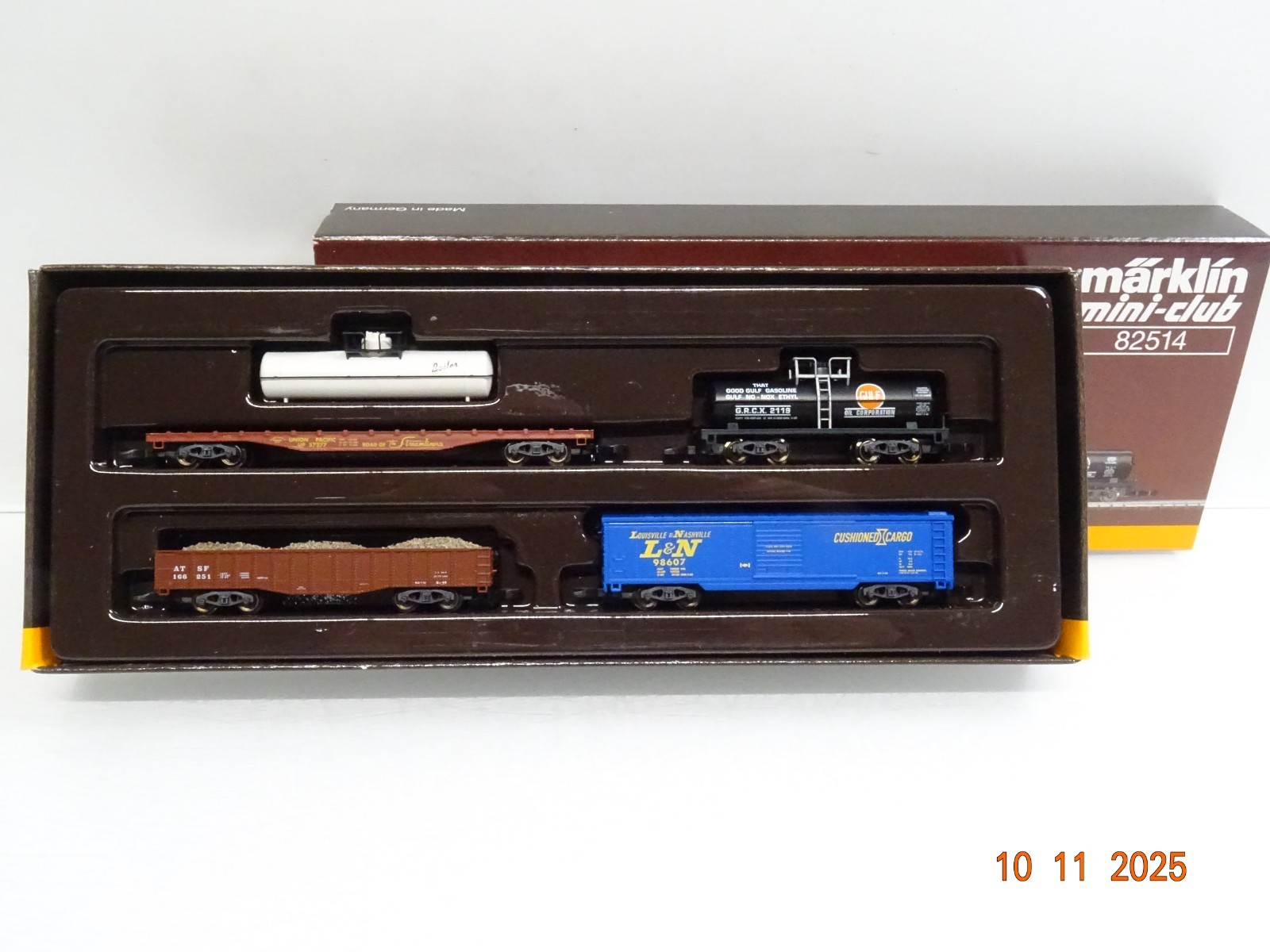 Märklin Mini-Club Z 82514 US Güterwagen-Set 4tlg. neuwertig in OVP JL4353