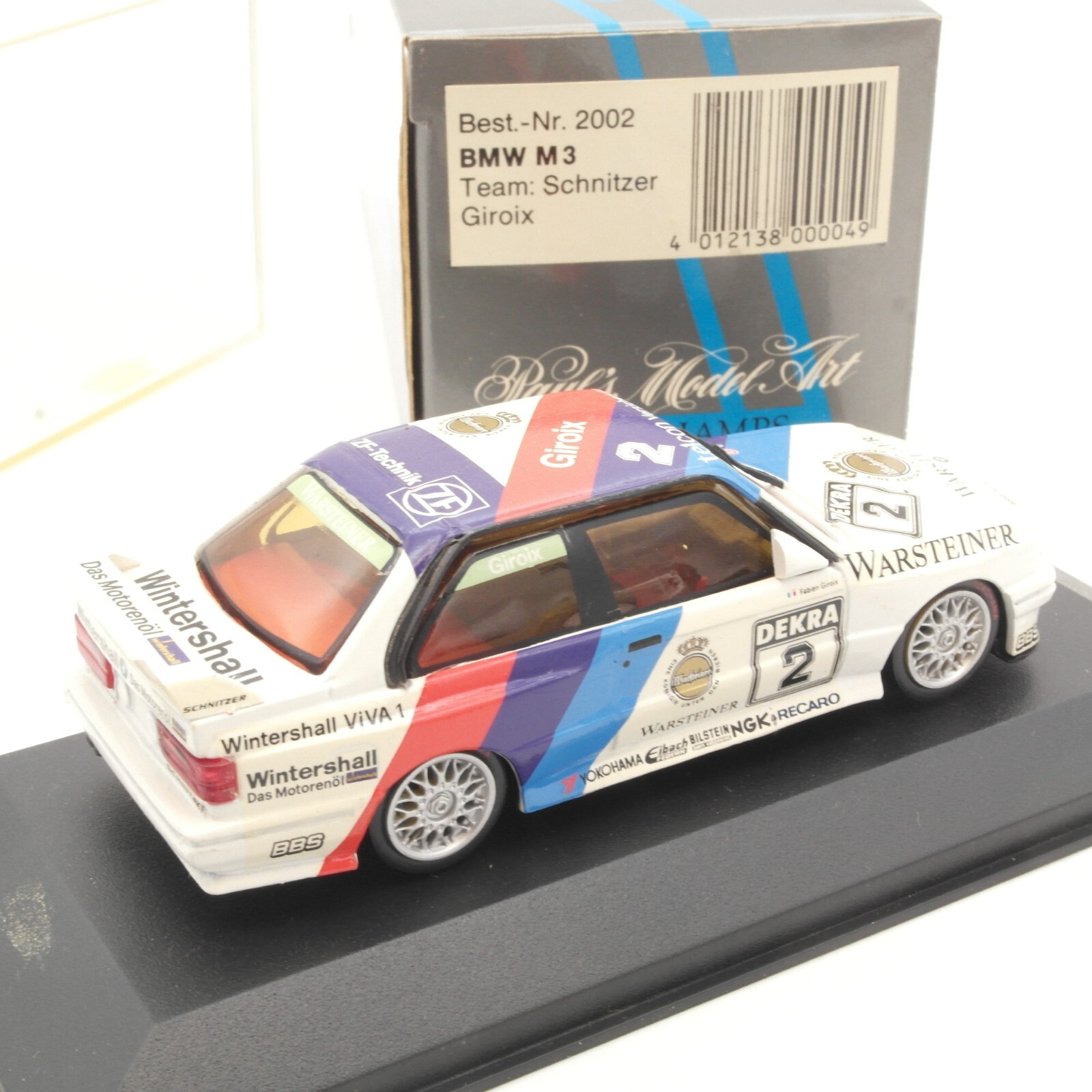 Minichamps 1:43 2002 BMW M 3 DTM Gioix #2 Schnitzer in OVP RA9624 – Bild 3
