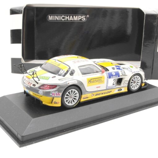 Minichamps 1:43 Mercedes Benz SLS AMG GT3 2013 #21 Rowe Racing in OVP QR4221 – Bild 3