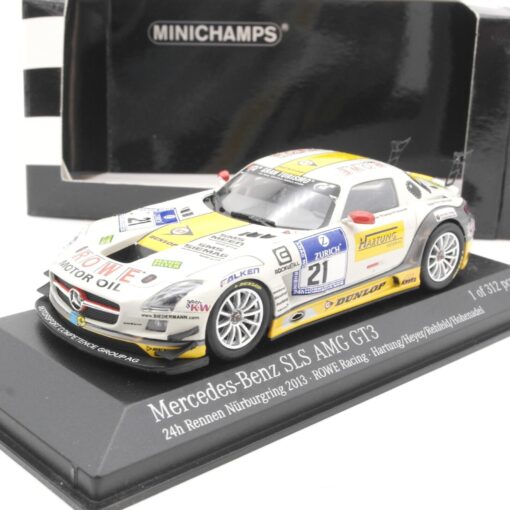 Minichamps 1:43 Mercedes Benz SLS AMG GT3 2013 #21 Rowe Racing in OVP QR4221