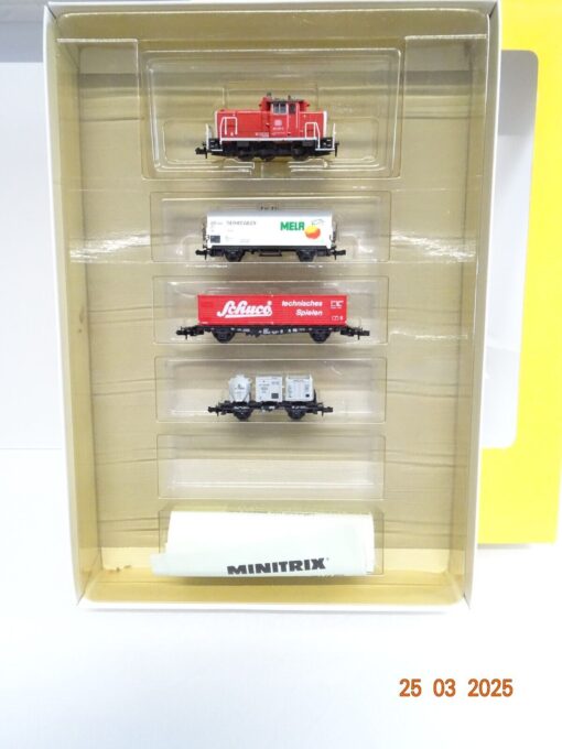 Minitrix N 11002 Güterzug-Set 4tlg. mit Diesellok BR 364 der DB in OVP LE9680