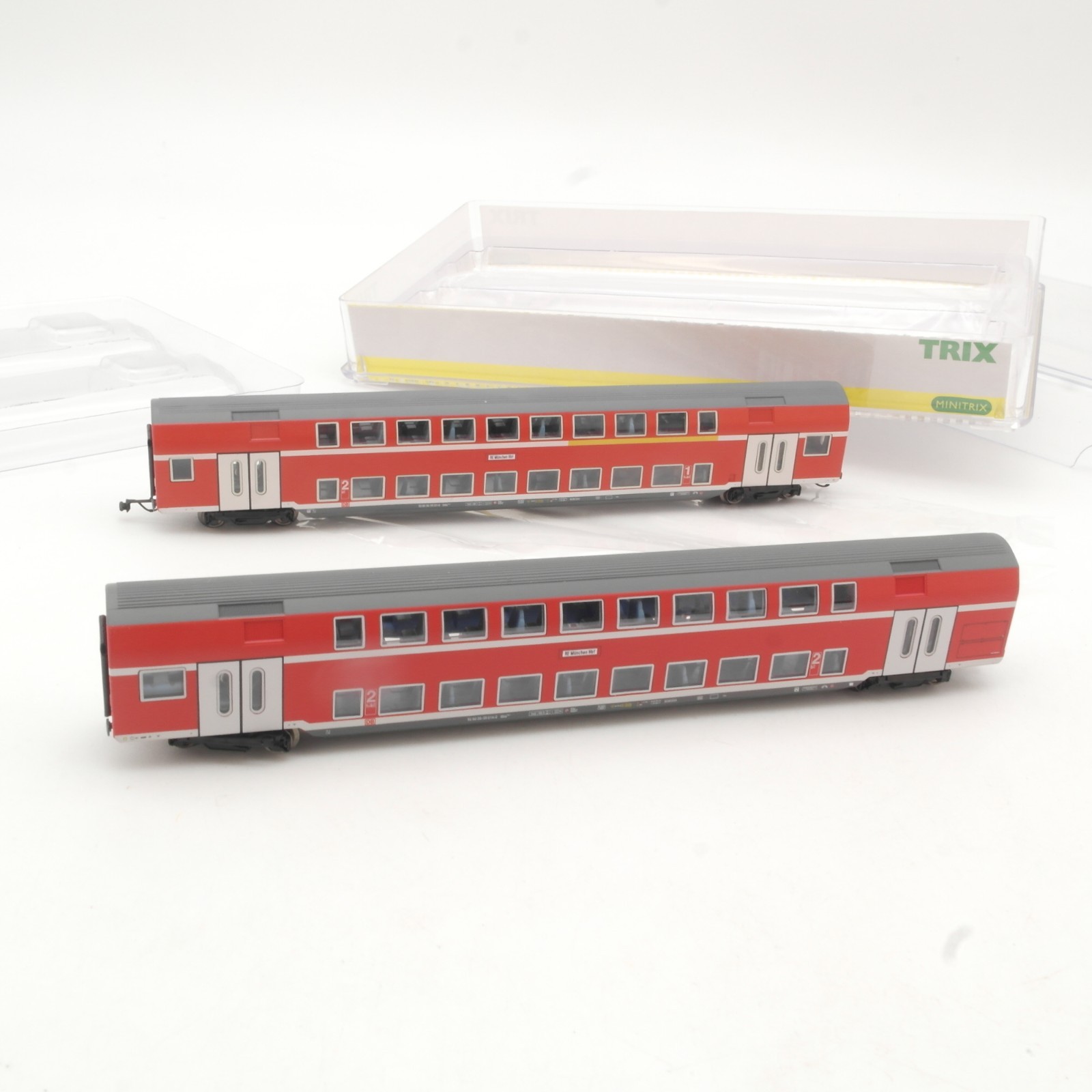 Minitrix N 15865 Set Doppelstockwagen der DB AG in OVP RR5309 – Bild 4