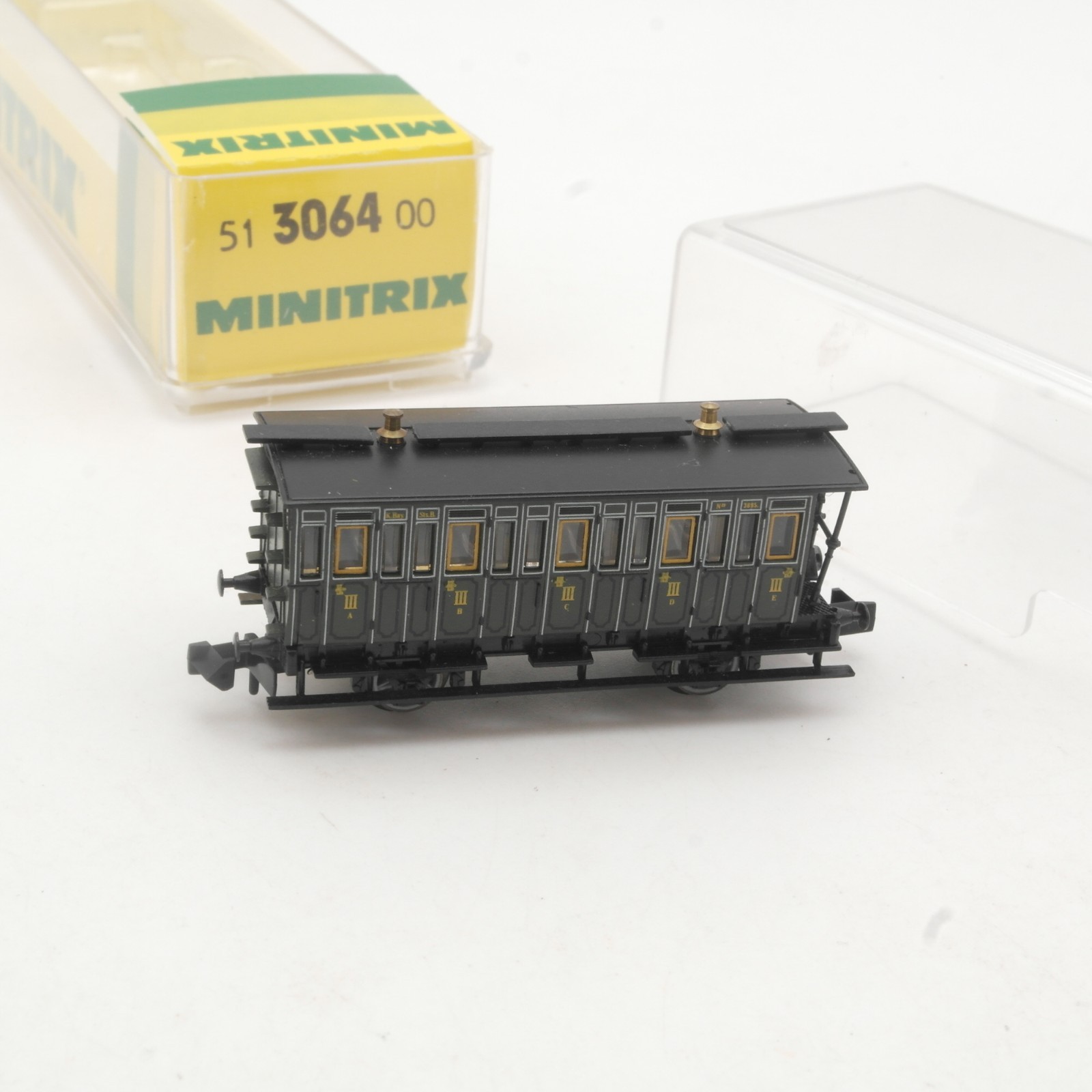 Minitrix N 51 3064 Abteilwagen 3. Klasse der K.Bay.Sts.B. in OVP RR5329