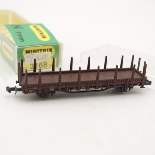 Minitrix N 51 3168 00 Rungenwagen der DB in OVP RR2098