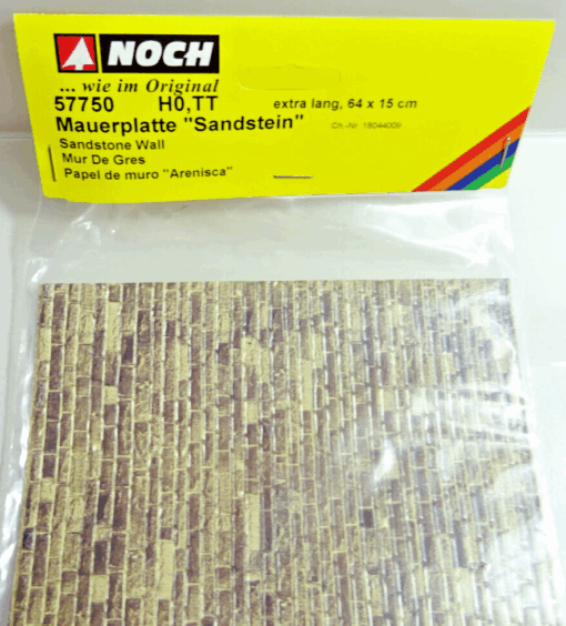 Noch H0 57750 Mauerplatte Sandstein extra lang 64x15 cm in OVP C2188