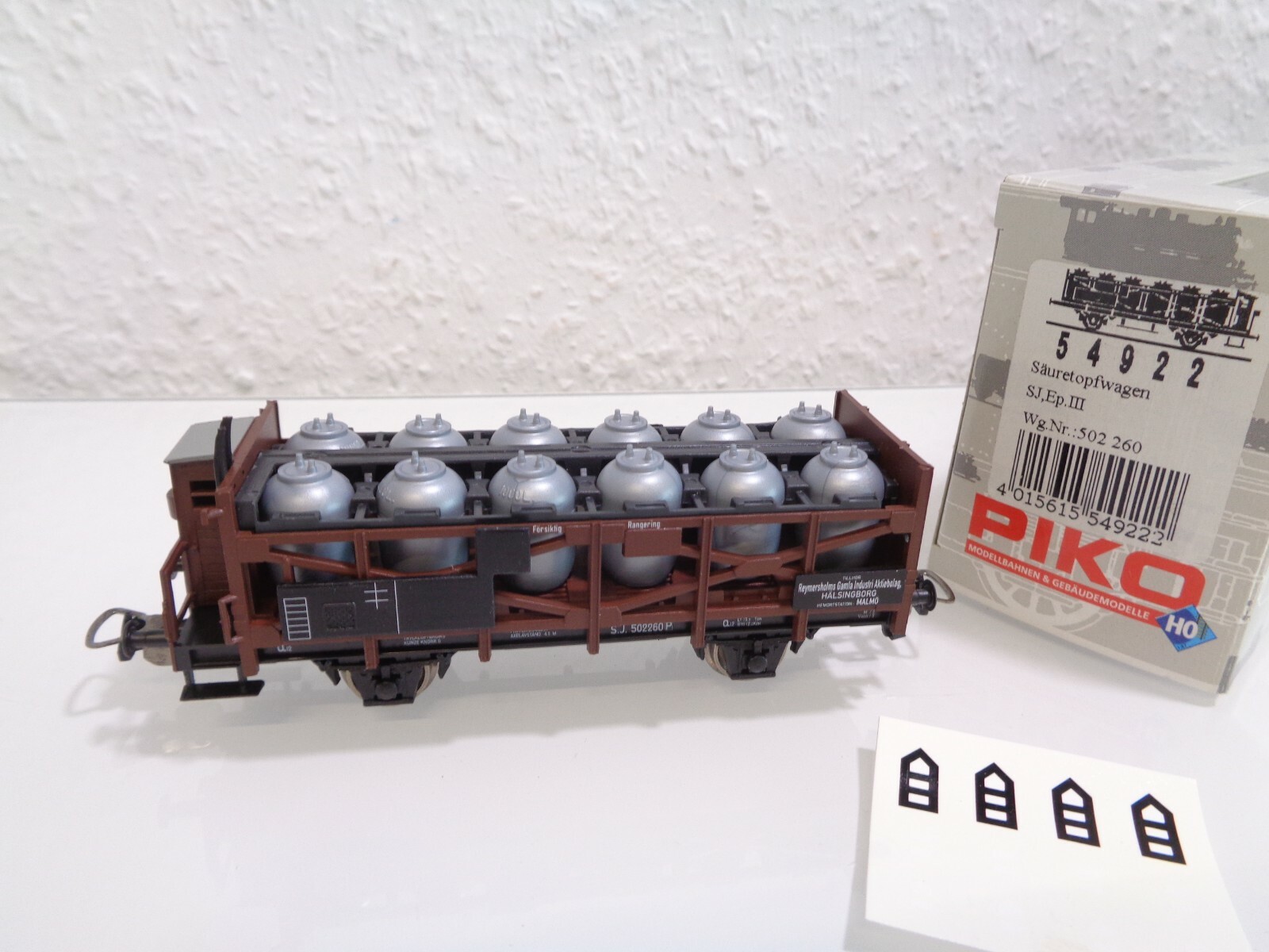 Piko H0 54922 Säuretopfwagen mit Brhs. der S.J. in OVP GS2953