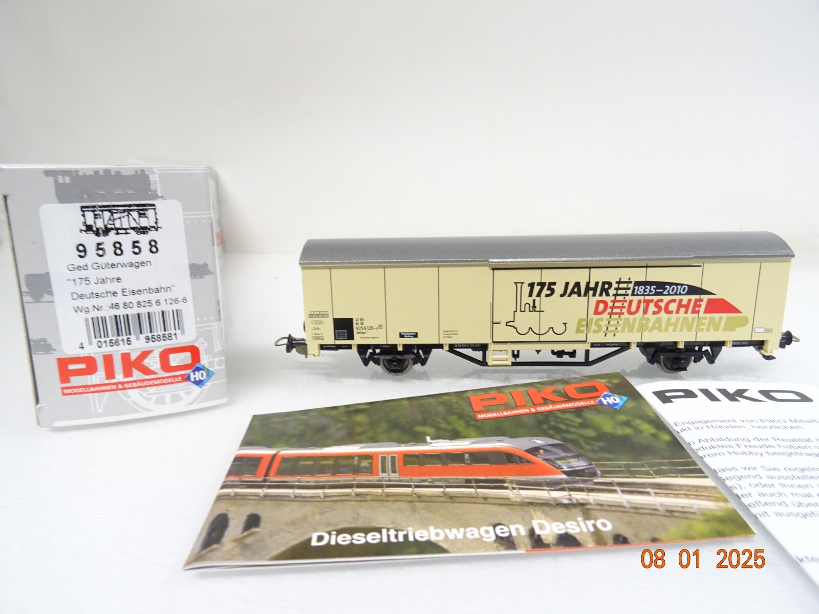Piko H0 95858 gedeckt. Güterwagen 175 J. Dtsch. Eisenbahnen der DB in OVP PR5168
