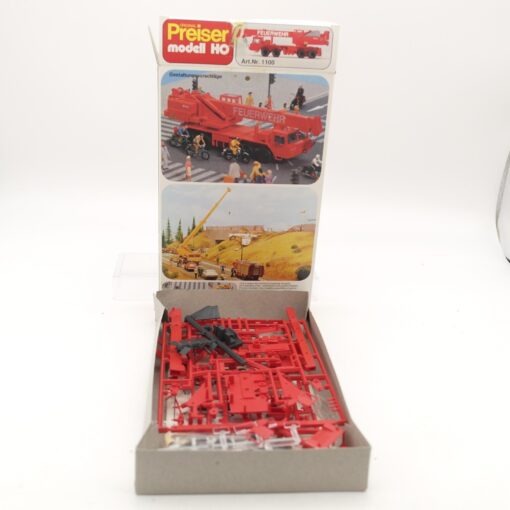 Preiser H0 Bausatz 1100 Teleskopkran KRUPP 35 GMT Feuerwehr in OVP RR1585