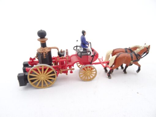 Preiser H0 Pferdegespann Dampfspritze Feuerwehr um 1900 RR1687 o. – Bild 3