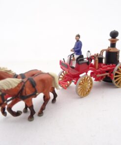 Preiser H0 Pferdegespann Dampfspritze Feuerwehr um 1900 RR1687 o.